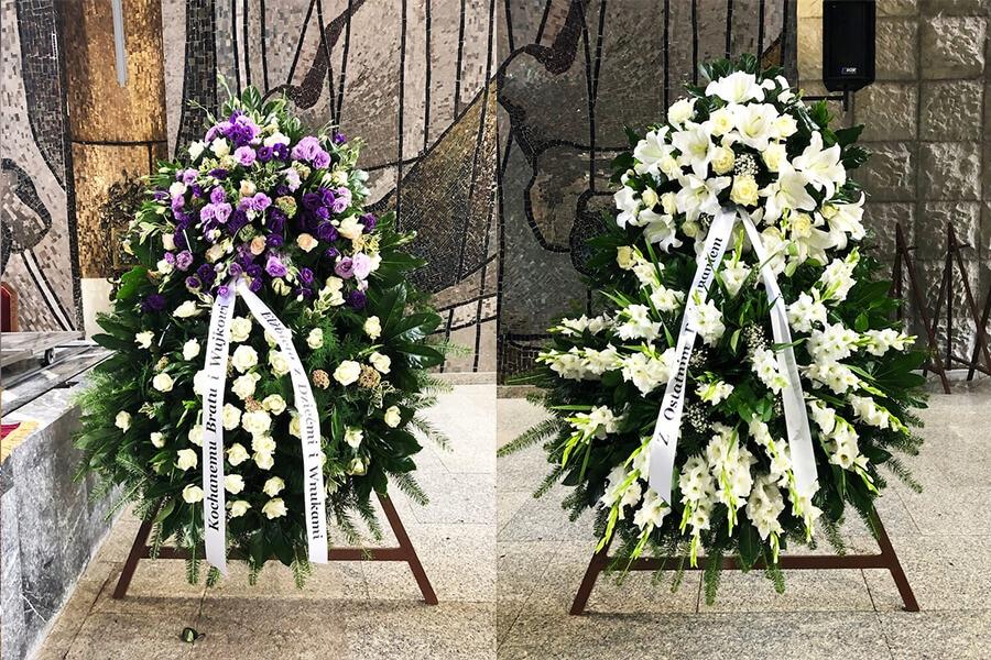kompozycje kwiatowe zakładu Funeral w Warszawie